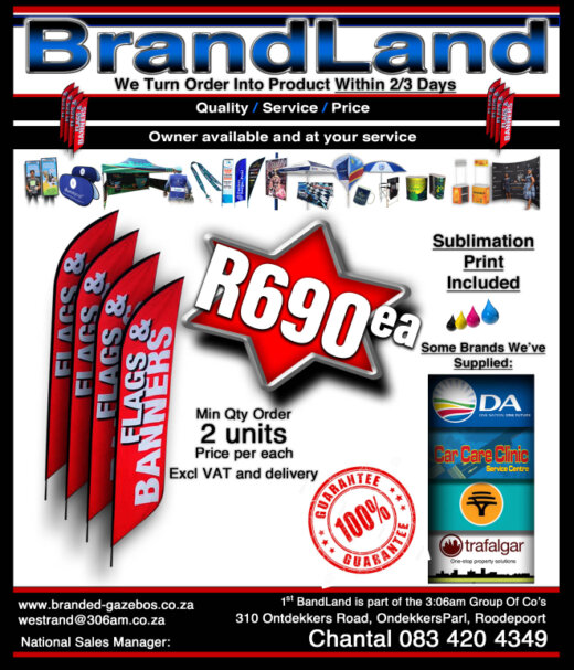 Budget flags and banners direct from the largest flag and banner factory in SA